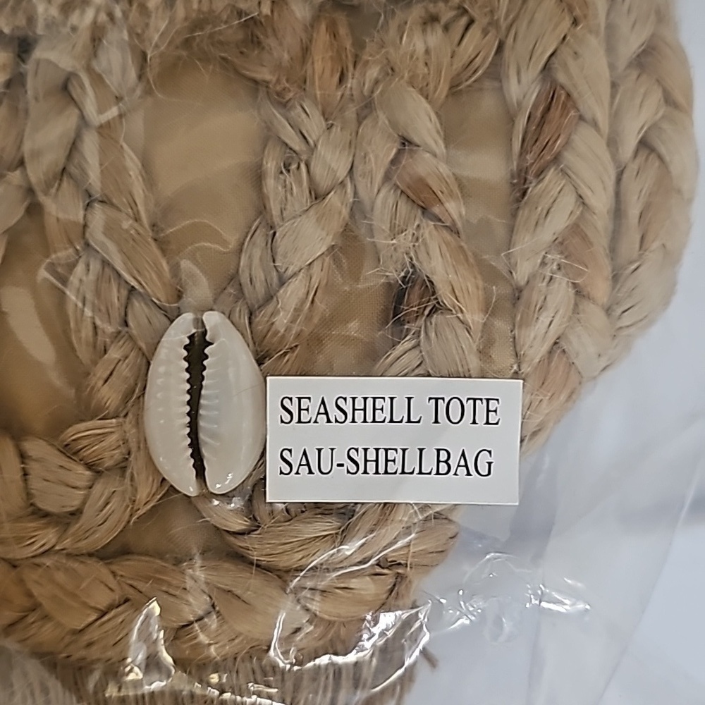 BEACHLY X SALT + UMBER - ISLA JUTE SEASHELL TOTE - Picture 6 of 9